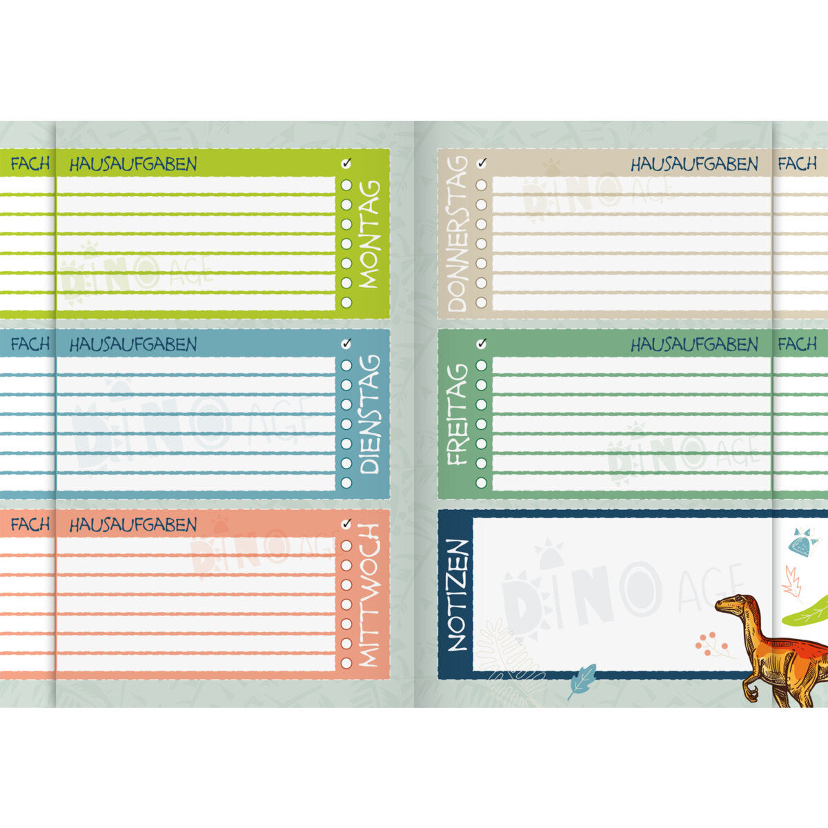 BRUNNEN Hausaufgabenheft pfiffig Dinosaurier A5