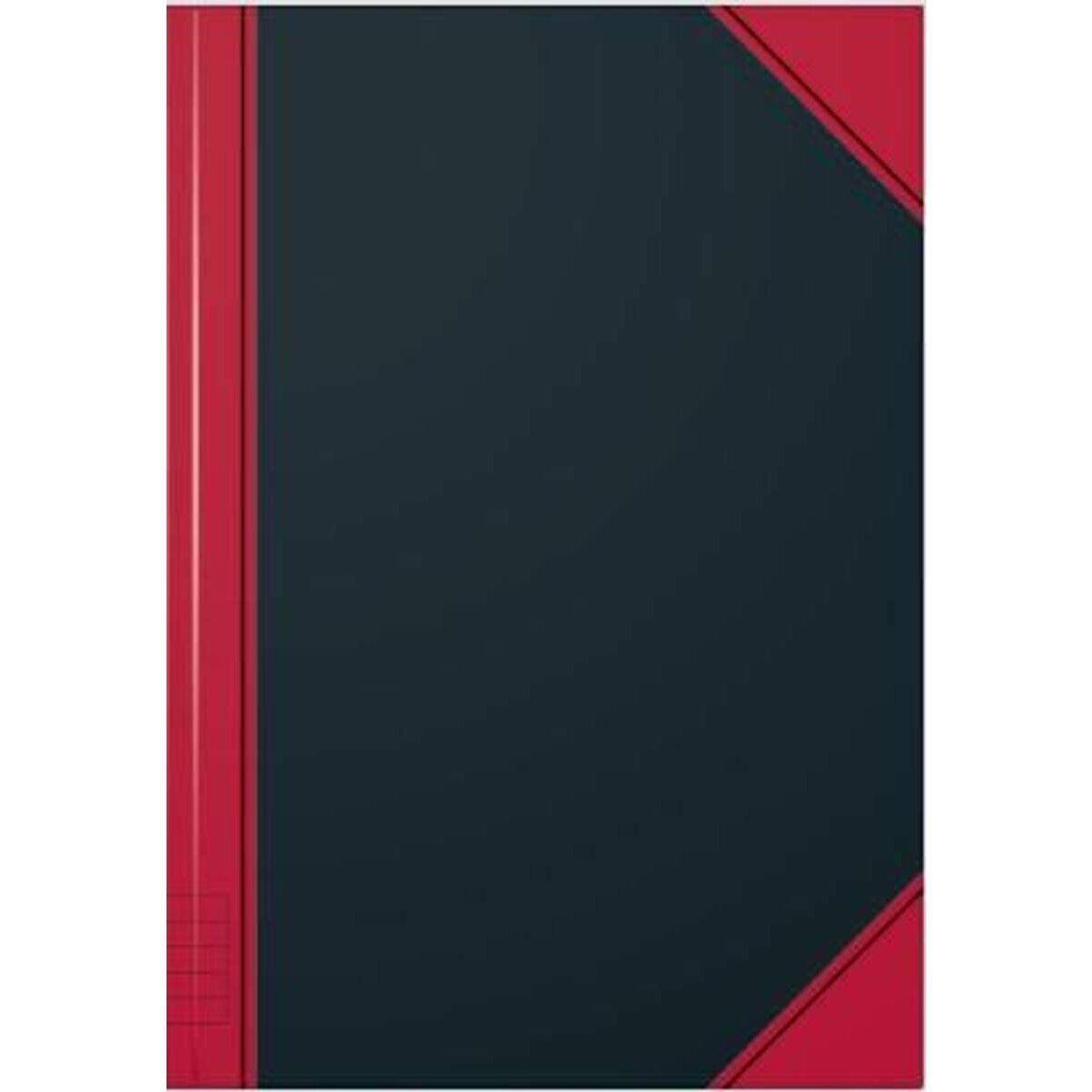 BRUNNEN Notizbuch A5 kariert schwarz mit roten Ecken
