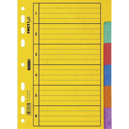 BRUNNEN Ringbuchregister FACT!plus A5, blanko, 6-teilig