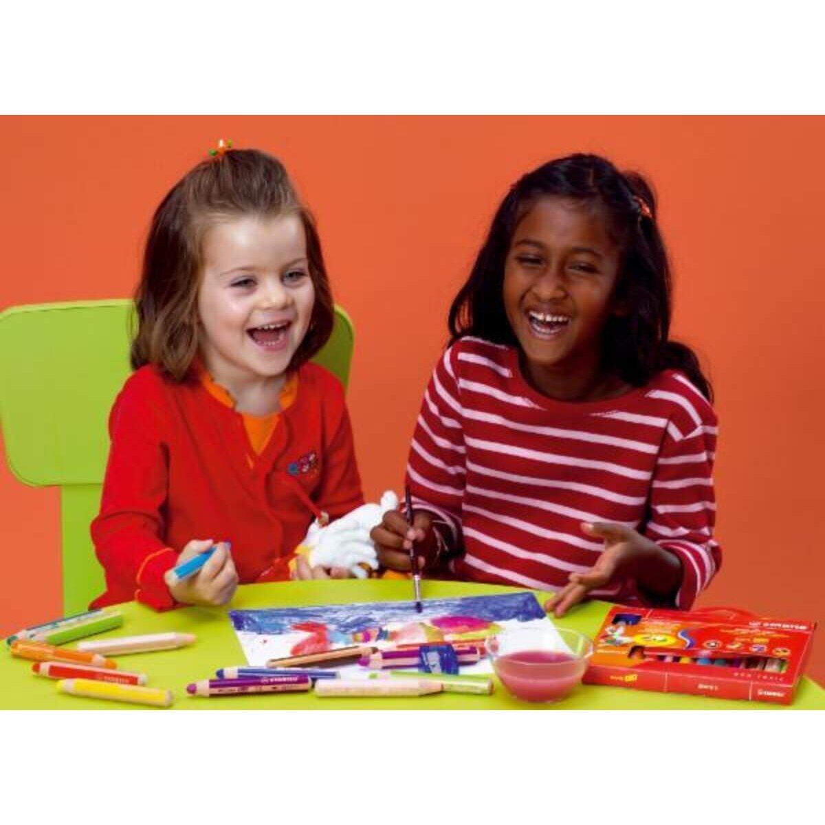 Buntstift, Wasserfarbe & Wachsmalkreide - STABILO woody 3 in 1 - Einzelstift - weiß