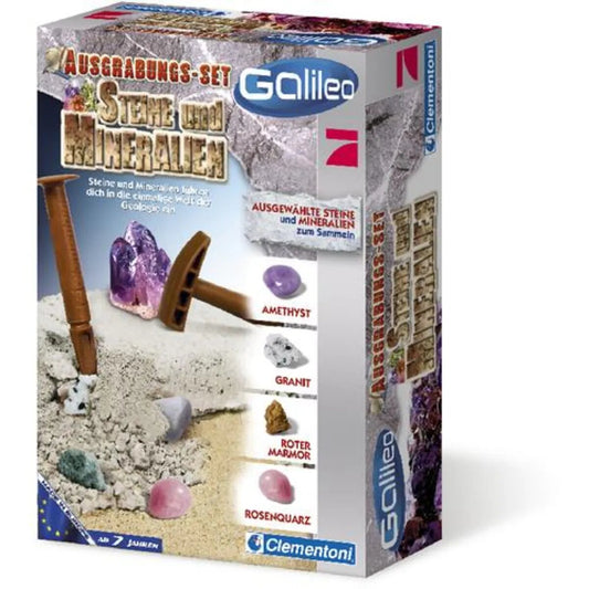 Clementoni Galileo Ausgrabungs-Set Mineralien