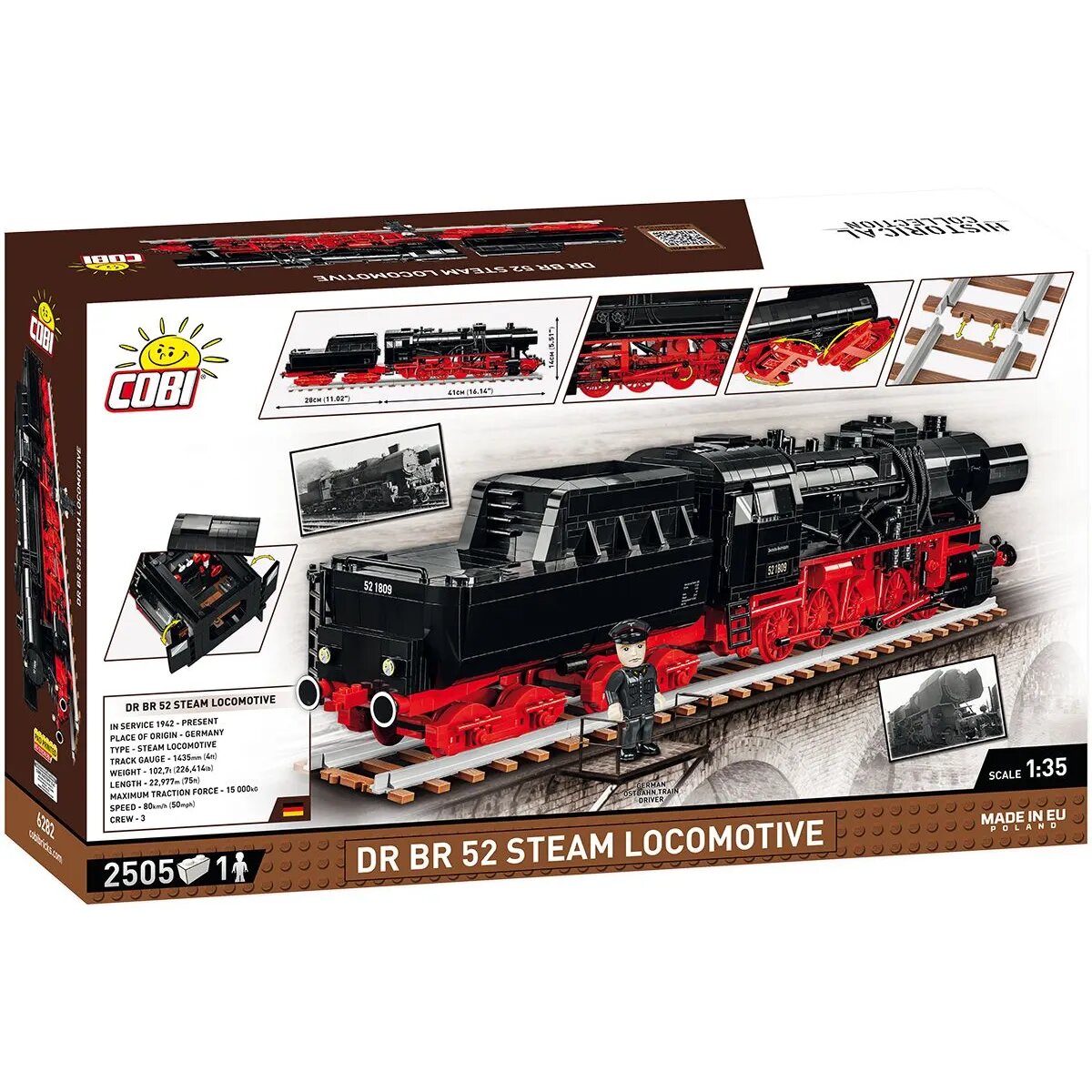 Cobi 6282 Historical Collection - DR BR 52 Steam Locomotive