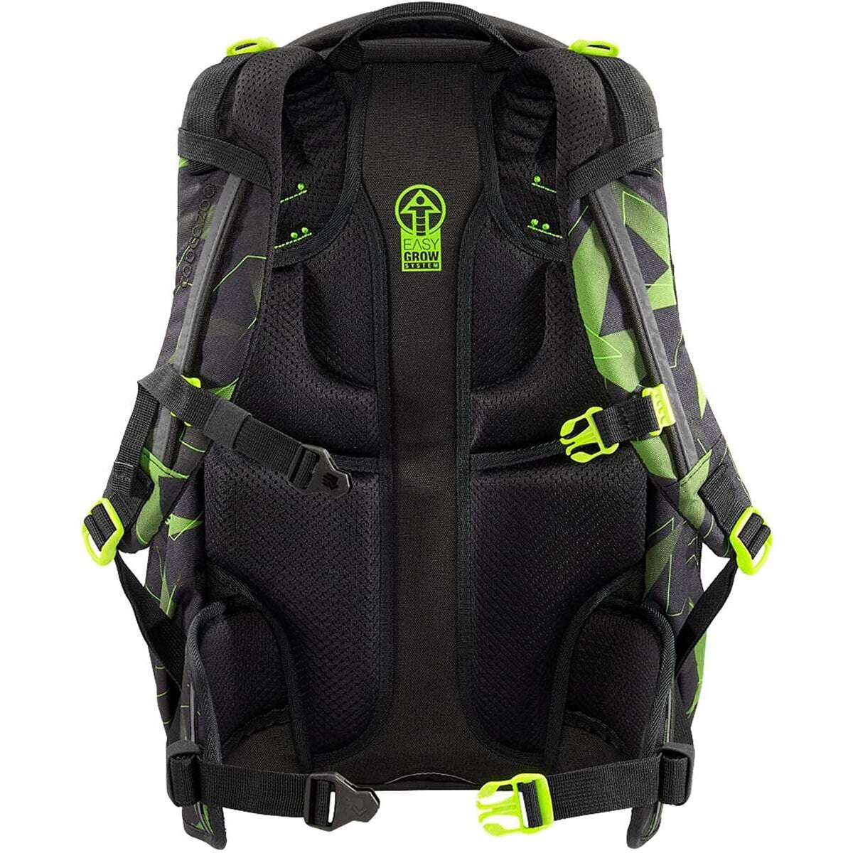 Coocazoo Schulrucksack Mate, Lime Flash, schwarz-grün