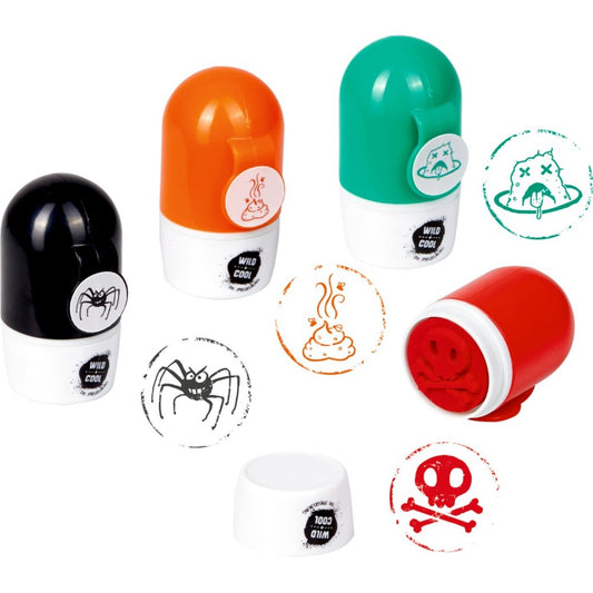 Coppenrath Verlag Ekel-Stempel Wild+Cool, 1 Stück, 4-fach sortiert