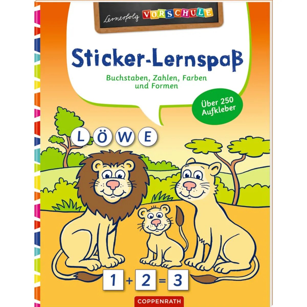 Coppenrath Verlag Lernerfolg Vorschule: Sticker-Lernspaß (Wilde Tiere)