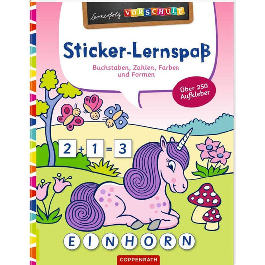 Coppenrath Verlag Lernerfolg Vorschule: Sticker-Lernspaß (Feen&Einhörner)