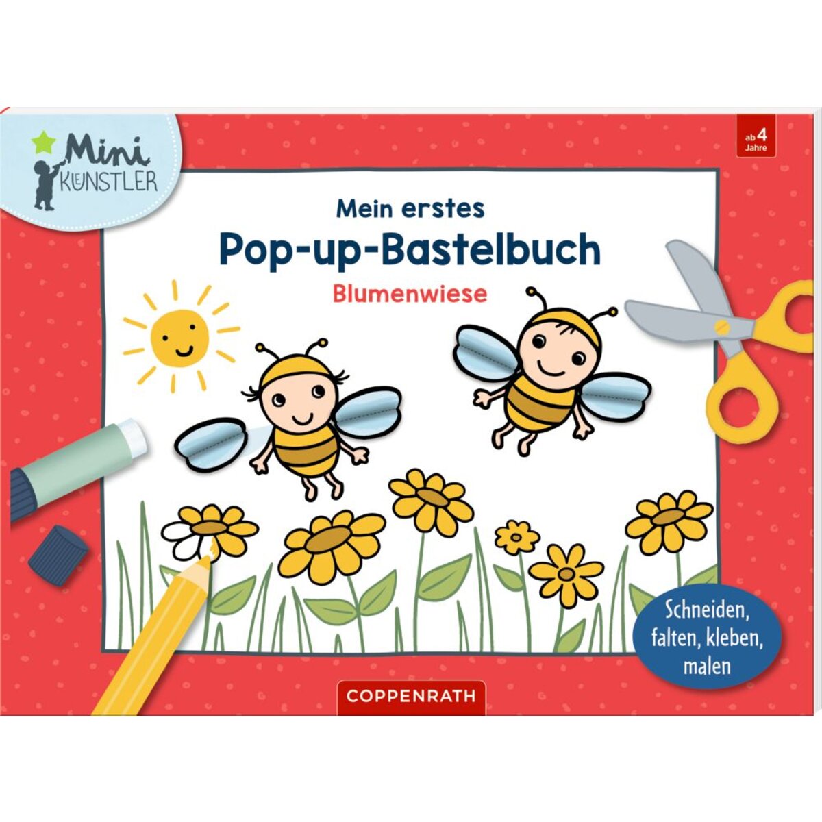 Coppenrath Verlag Mein 1. Pop-up-Bastelbuch: Blumenwiese (Mini-Künstler)