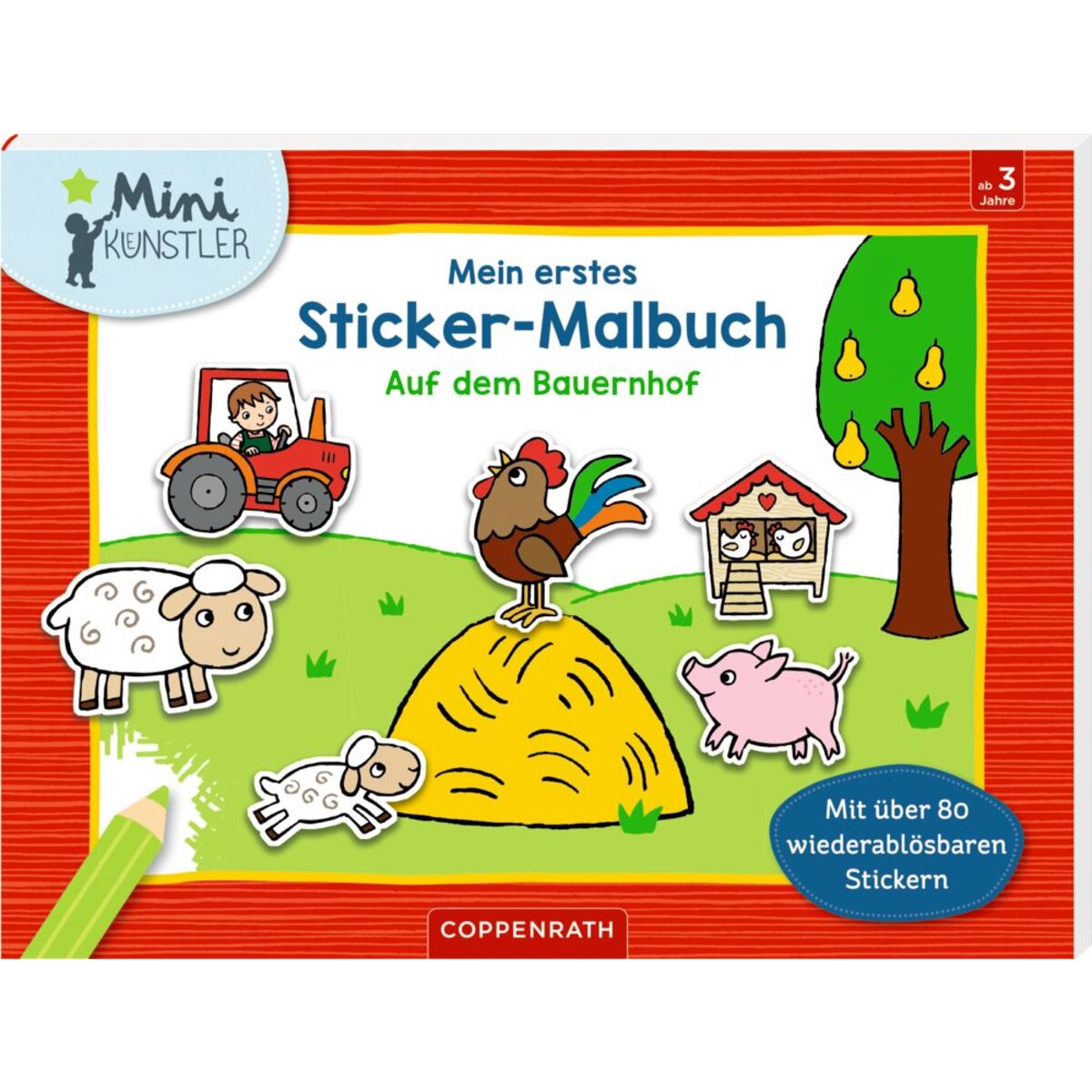 Coppenrath Verlag Mein 1. Sticker-Malbuch - Auf dem Bauernhof (Mini-Künstler)