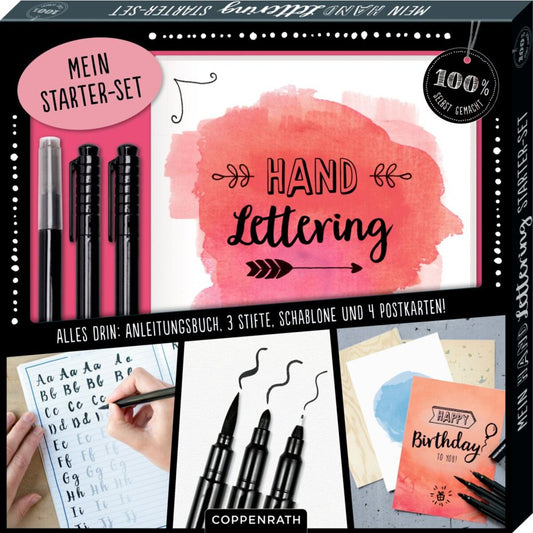 Coppenrath Verlag Mein Handlettering Starter-Set (100% selbst gemacht)