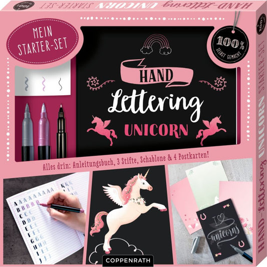 Coppenrath Verlag Mein Handlettering Starter-Set - Unicorn (100% selbst gem.)