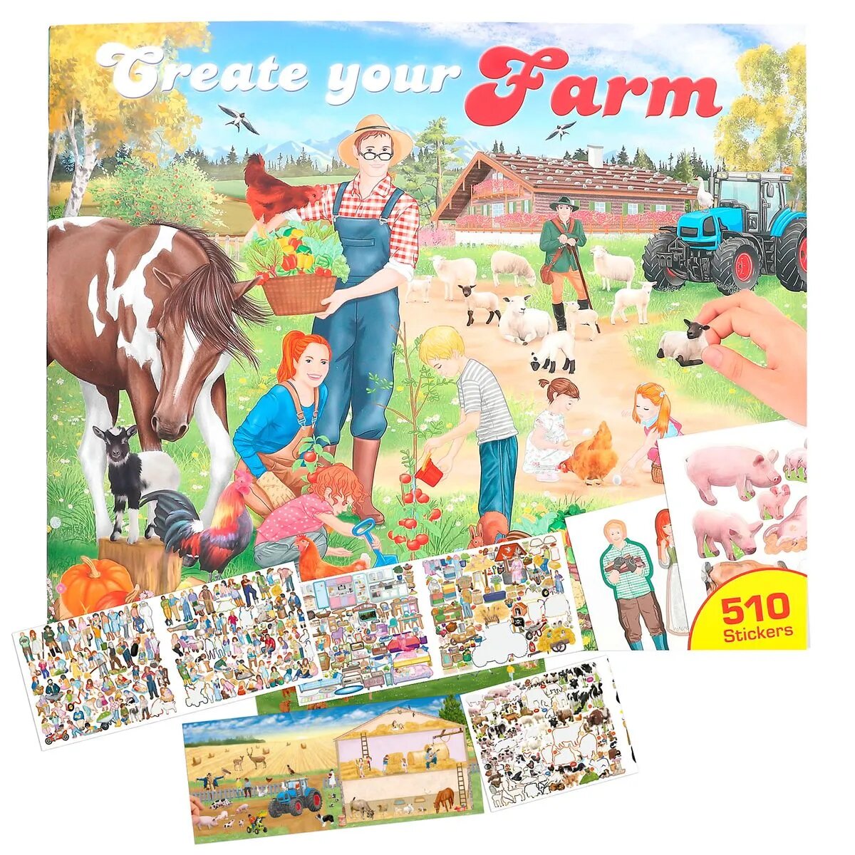 Depesche Create your Farm - Malbuch mit Stickern