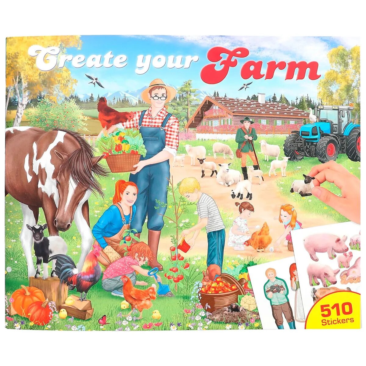 Depesche Create your Farm - Malbuch mit Stickern