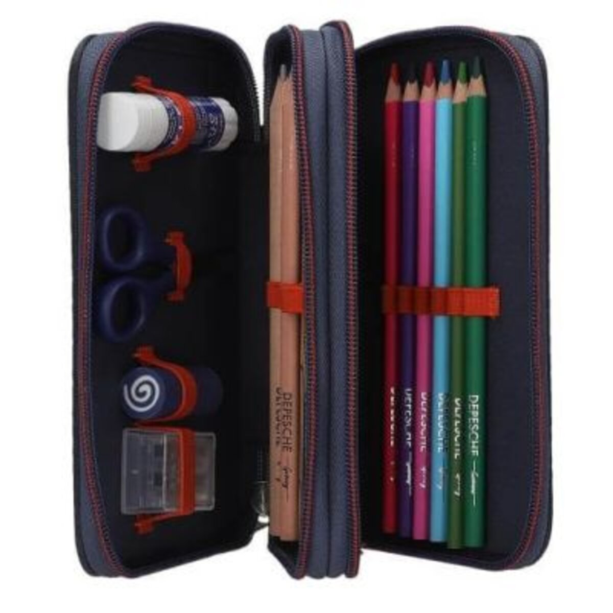 Depesche Dino World 2-fach Federtasche mit Spinne