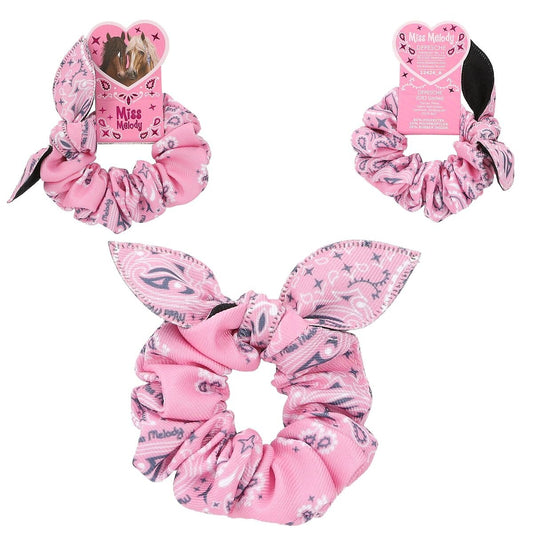 Depesche Miss Melody Haargummi Scrunchie BANDANA, 1 Stück, 2-fach sortiert