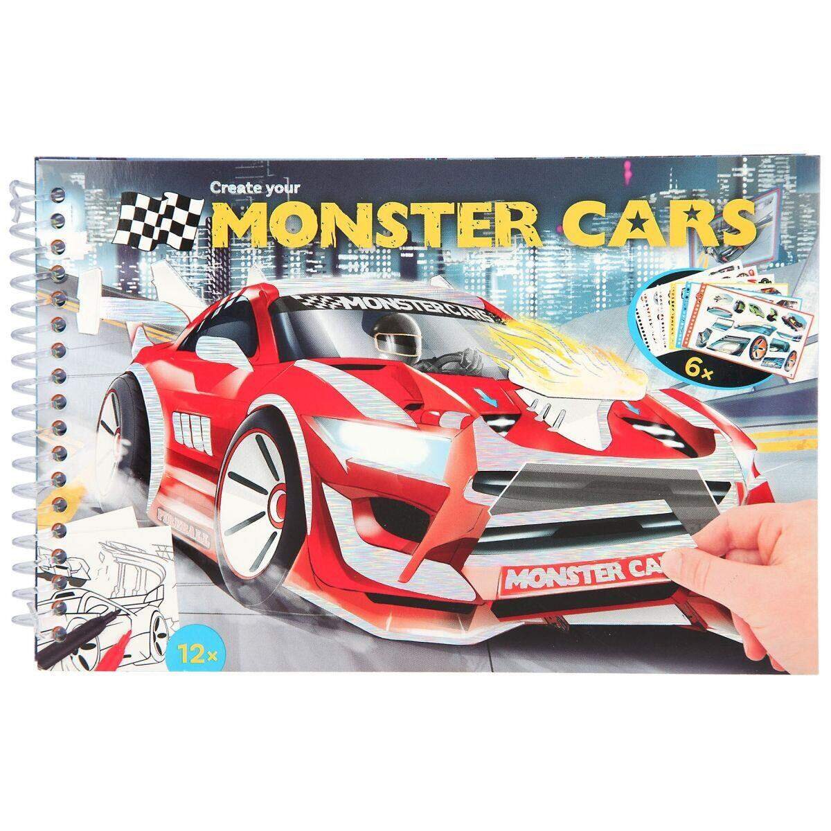 Depesche Monster Cars Pocket Malbuch