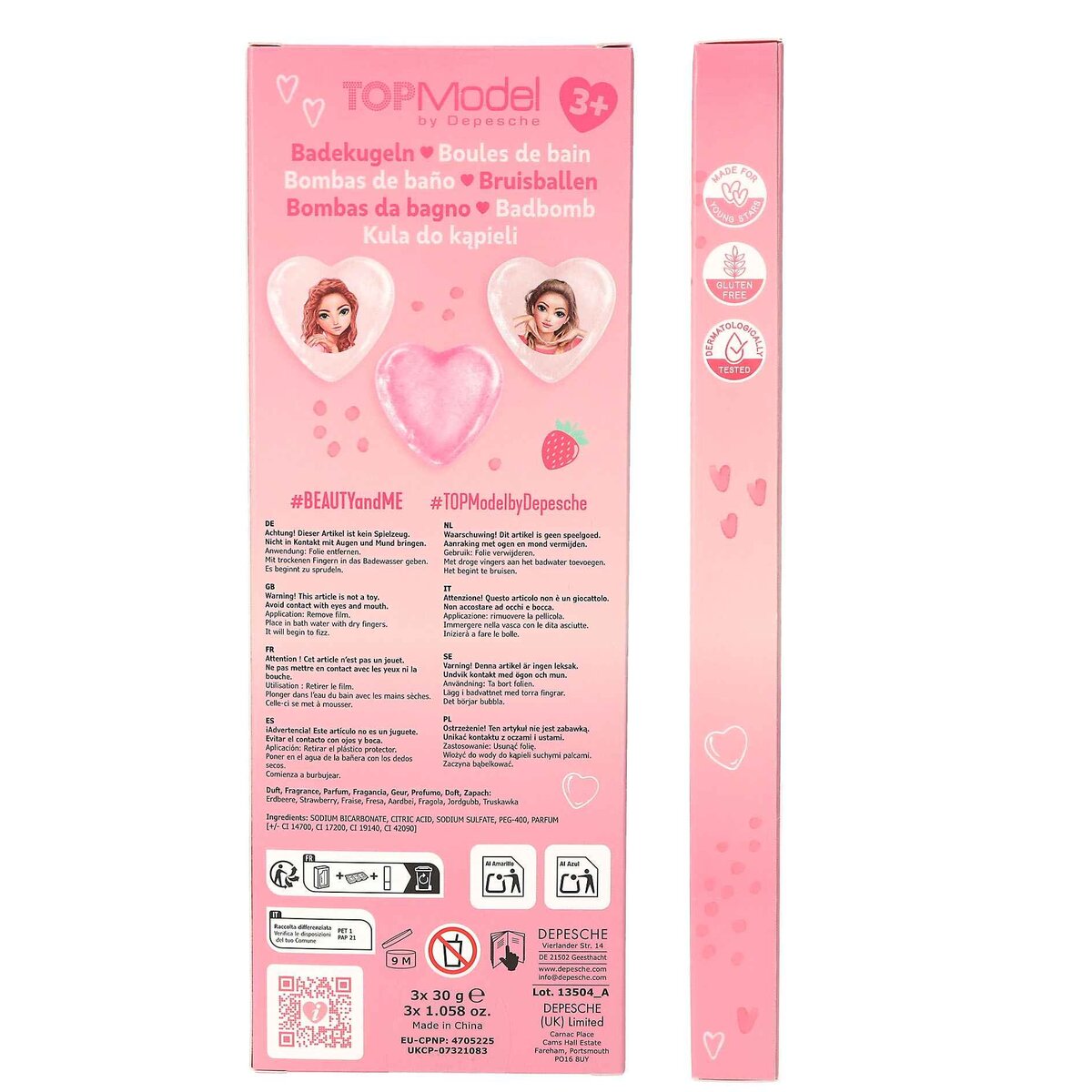 Depesche TOPModel bedruckte Badebombe Beauty and Me