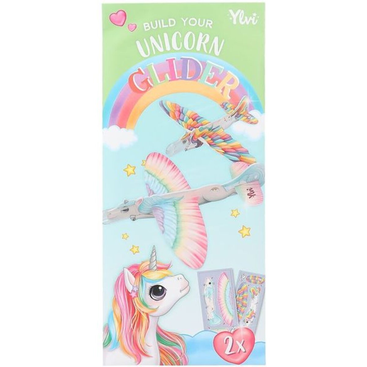 Depesche Ylvi & the Minimoomis Build Your Unicorn Glider, 1 Packung, 6-fach sortiert