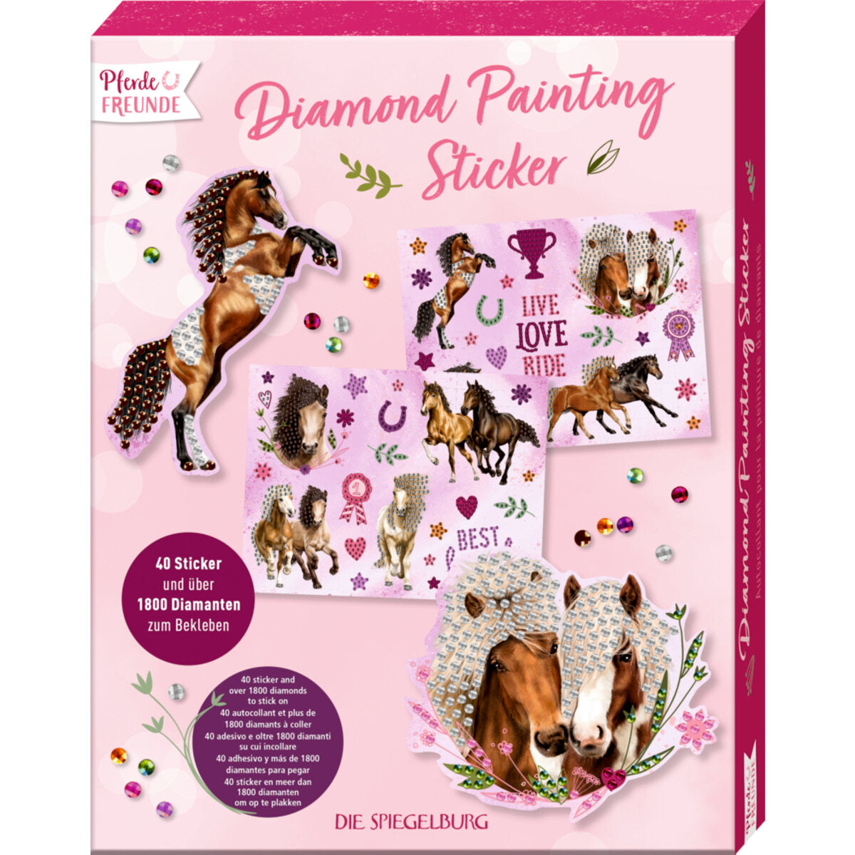 Die Spiegelburg Diamond Painting Sticker - Pferdefreunde