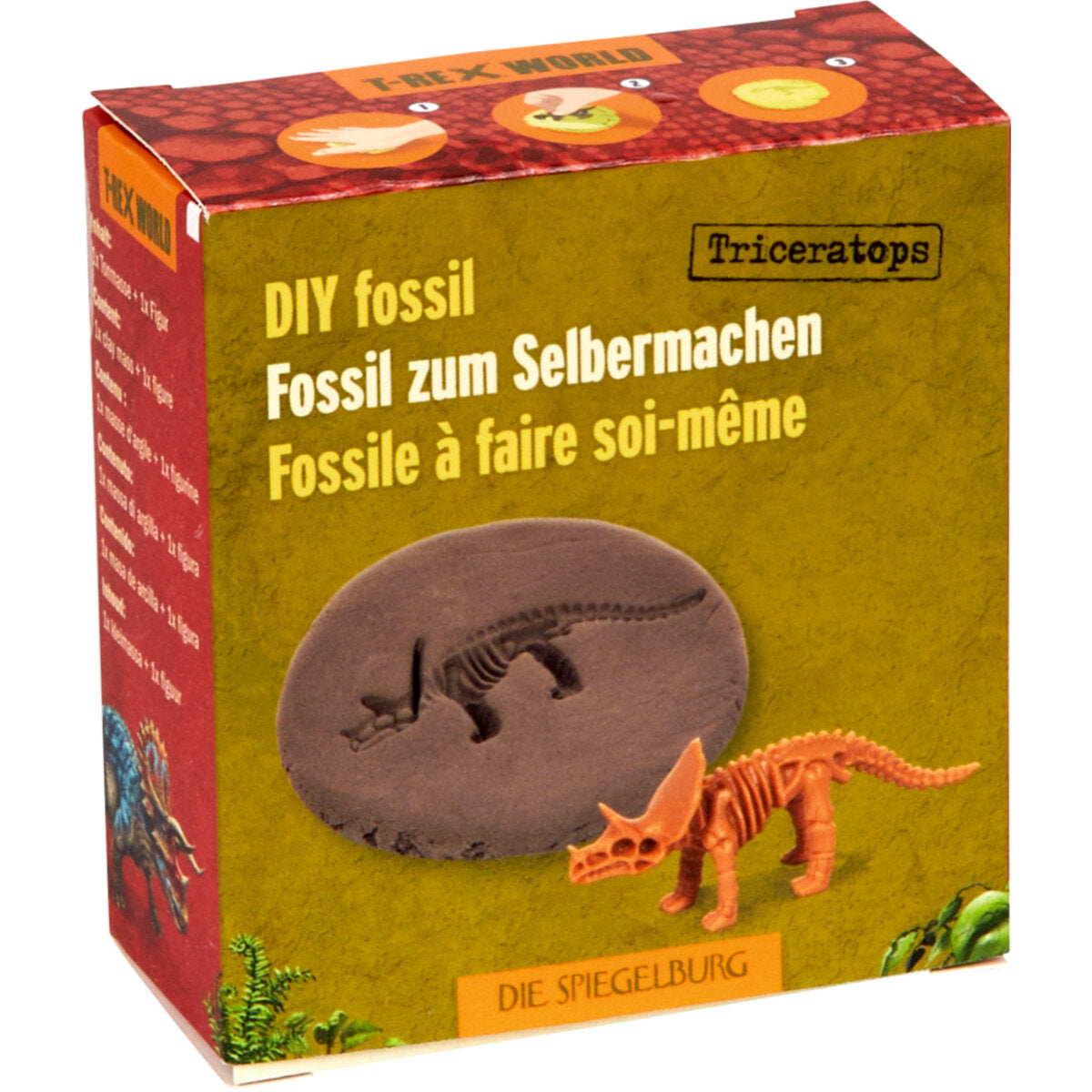 Die Spiegelburg Fossil z. Selbermachen Dino-Skelett - T-Rex World, 3-fach sortiert