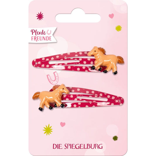 Die Spiegelburg Haarclips Pferdefreunde 2er Set, 1 Set, 3-fach sortiert