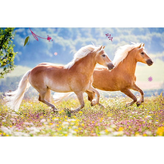 Die Spiegelburg Mini-Puzzle Pferde - Pferdefreunde, 1 Stück, 4-fach sortiert