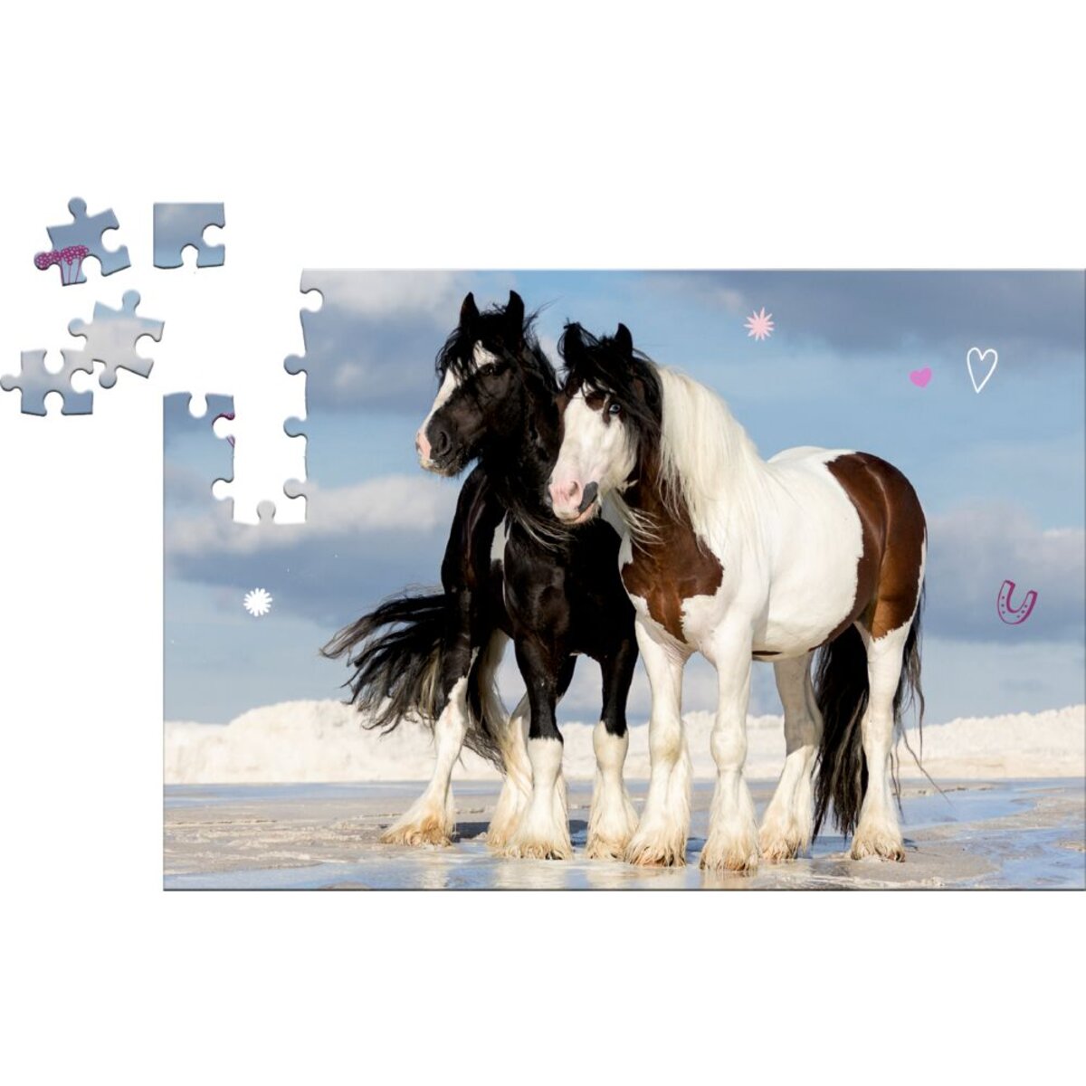 Die Spiegelburg Mini-Puzzle Pferde - Pferdefreunde, 1 Stück, 4-fach sortiert