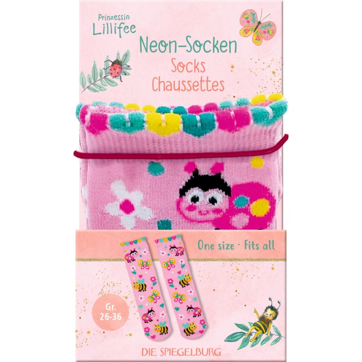 Die Spiegelburg Neon-Socken - Prinzessin Lillifee, one size (Gr.26-36)