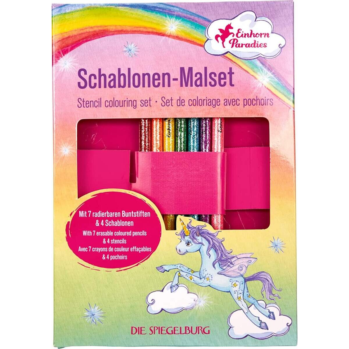 Die Spiegelburg Schablonen-Malset Einhorn-Paradies