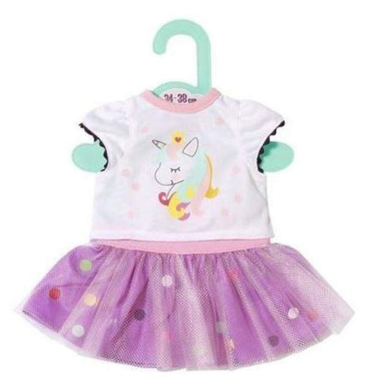 Dolly Moda Einhorn Shirt mit Tutu 36 cm