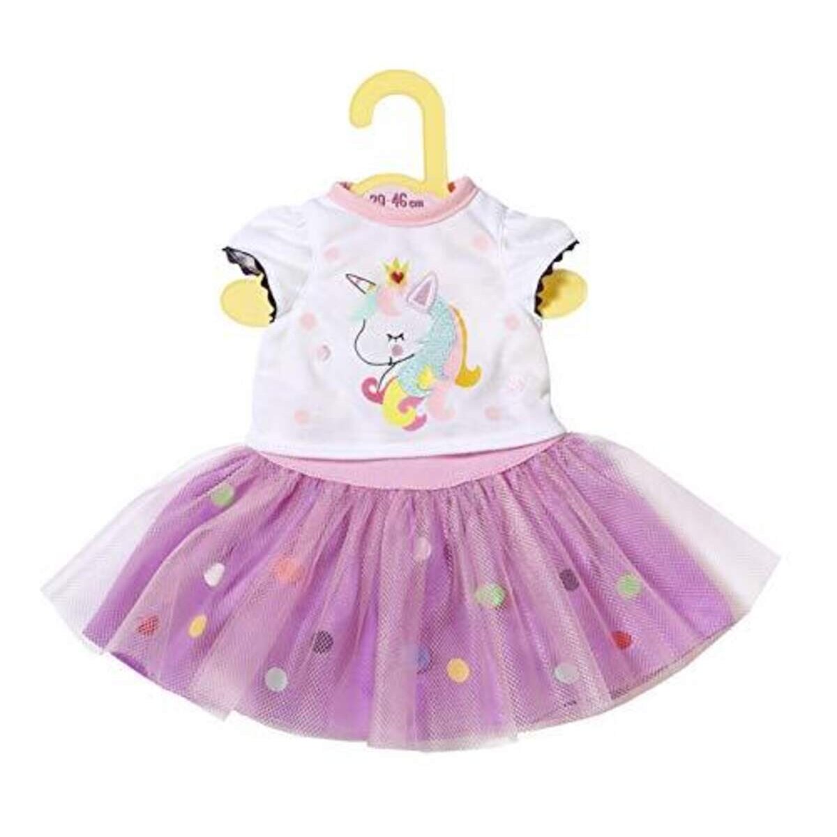 Dolly Moda Einhorn Shirt mit Tutu 43 cm