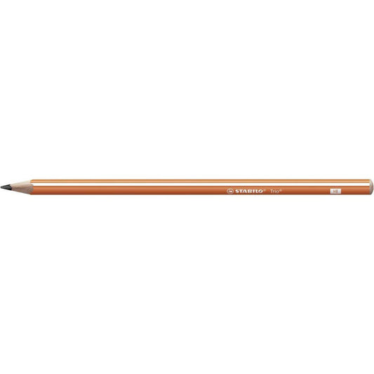 Dreikant-Schulbleistift - STABILO Trio Bleistift in orange - Einzelstift - Härtegrad HB