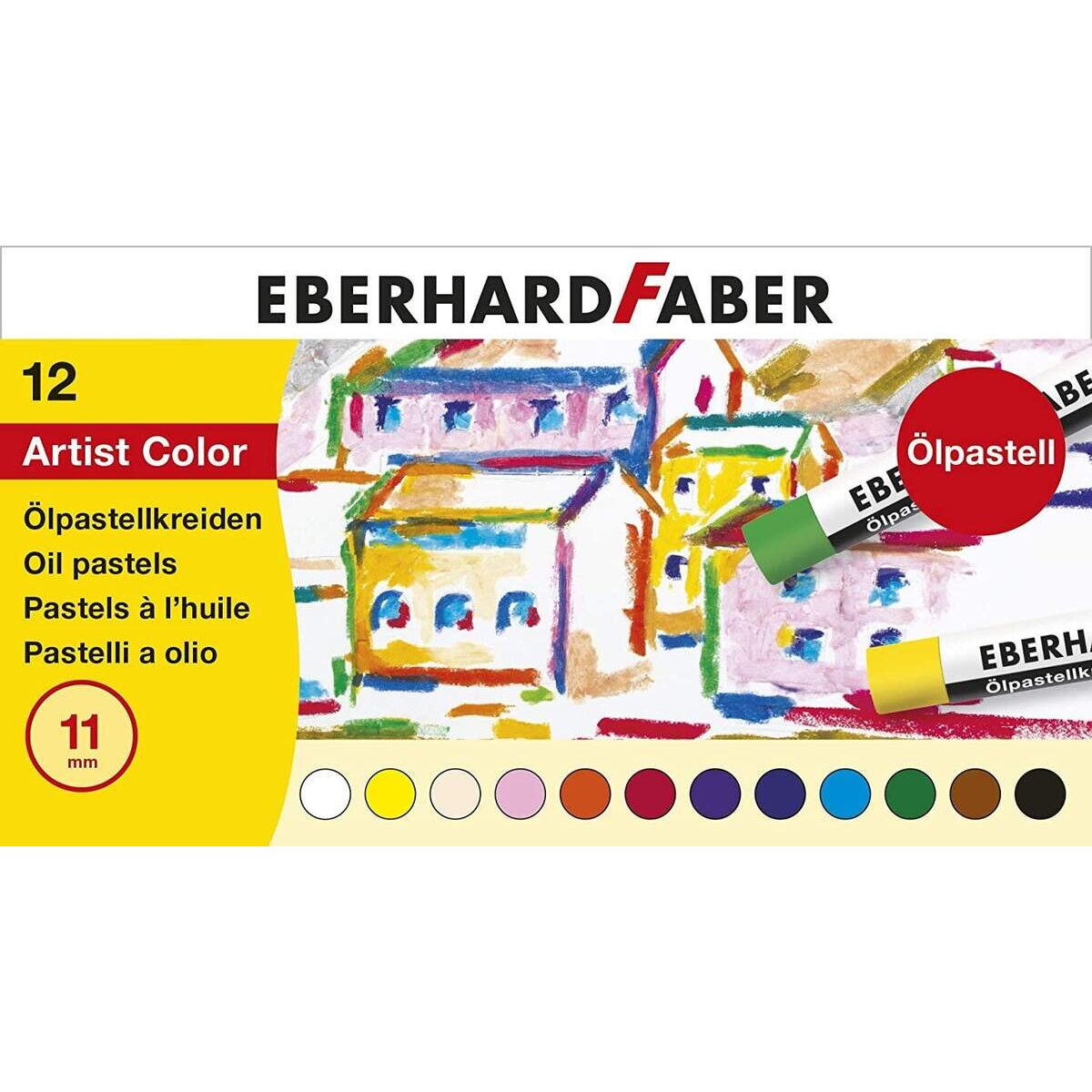 Eberhard Faber Artist Color Ölpastellkreiden in 12 leuchtenden Farben