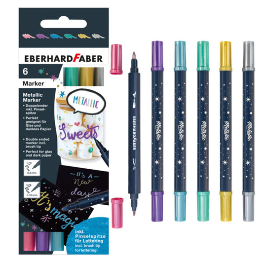 Eberhard Faber Metallic Marker Duo 6er Kartonetui