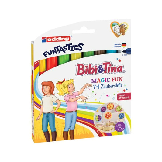 edding 13 Bibi & Tina FUNTASTIC MAGIC FUN Kinderfasermaler, 8er-Set