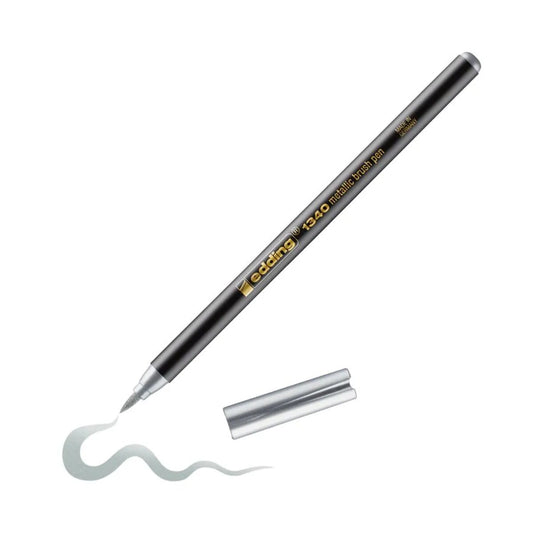 edding 1340 Pinselstift "Metallic" silber