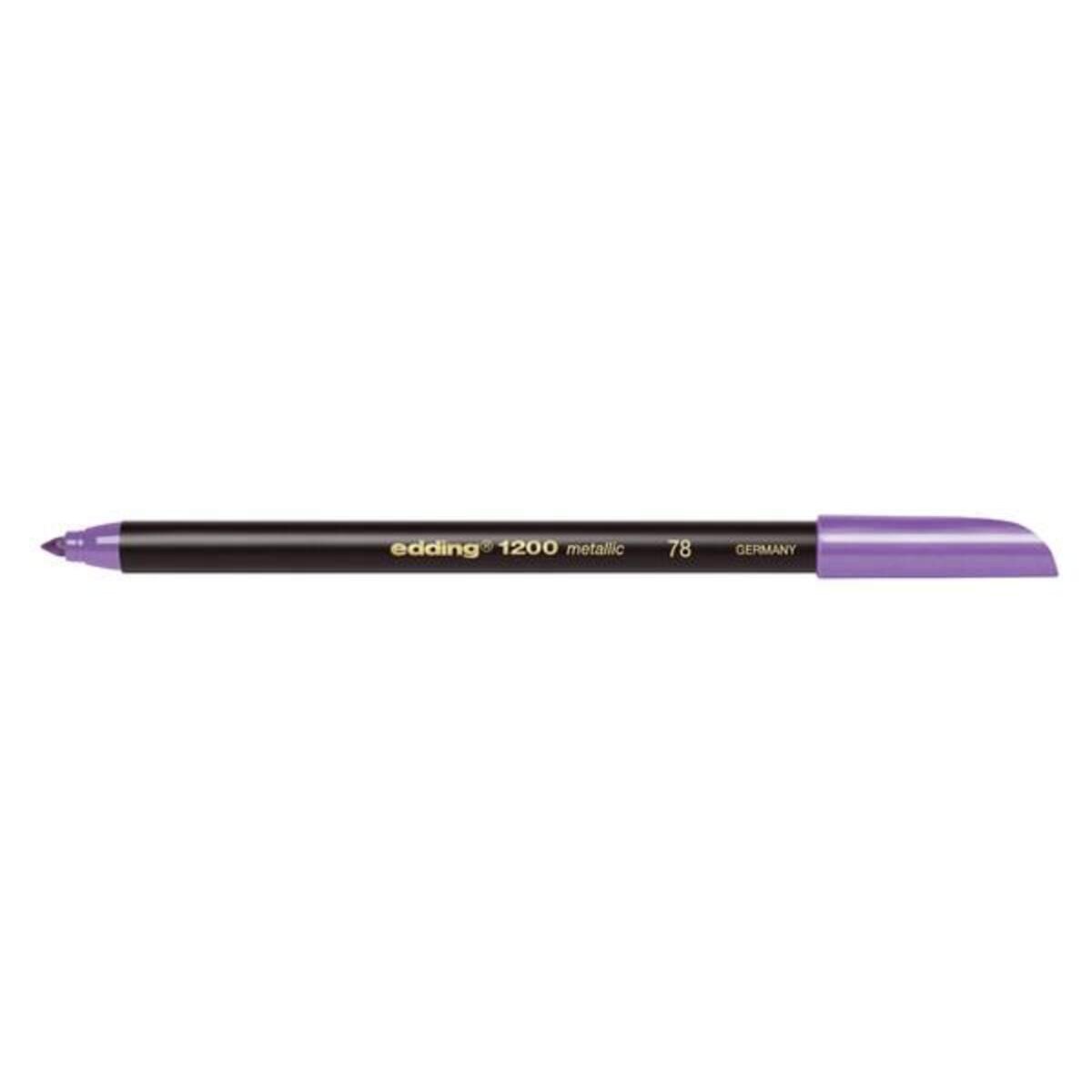 edding 1200m Fasermaler colourpen metallic, 1-3mm, violett