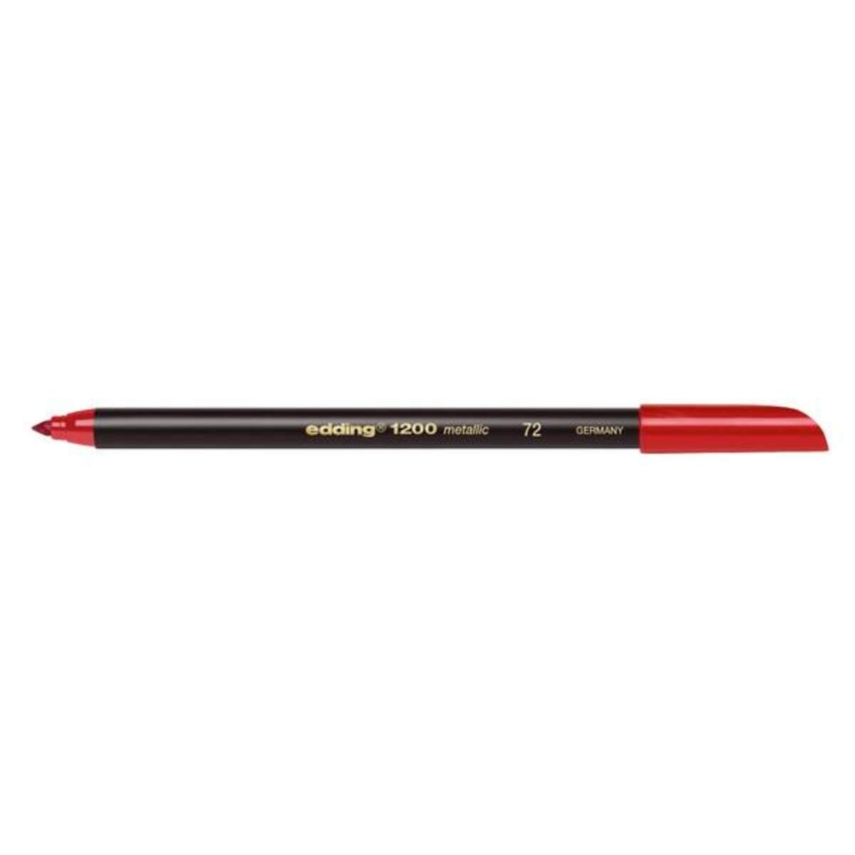 edding 1200m Fasermaler colourpen metallic, 1-3mm, rot