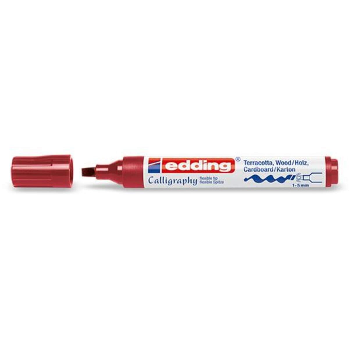 edding 1455 Kalligraphie-Marker, 1-5 mm karmesin