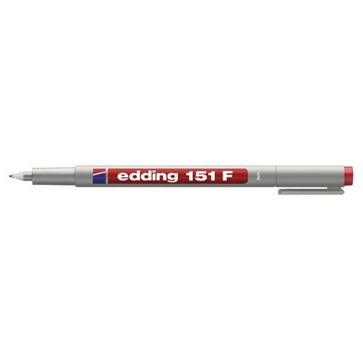 edding 151 Folienschreiber für OHP, F, rot, non-permanent, 0.6mm