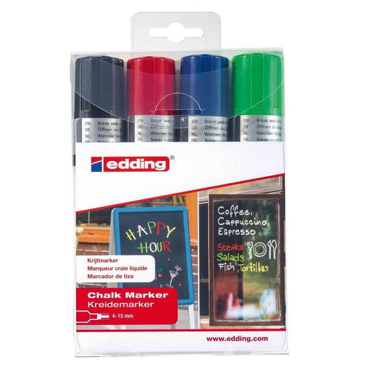 edding 4090 Kreidemarker 4er Set farbig sortiert 4-15mm