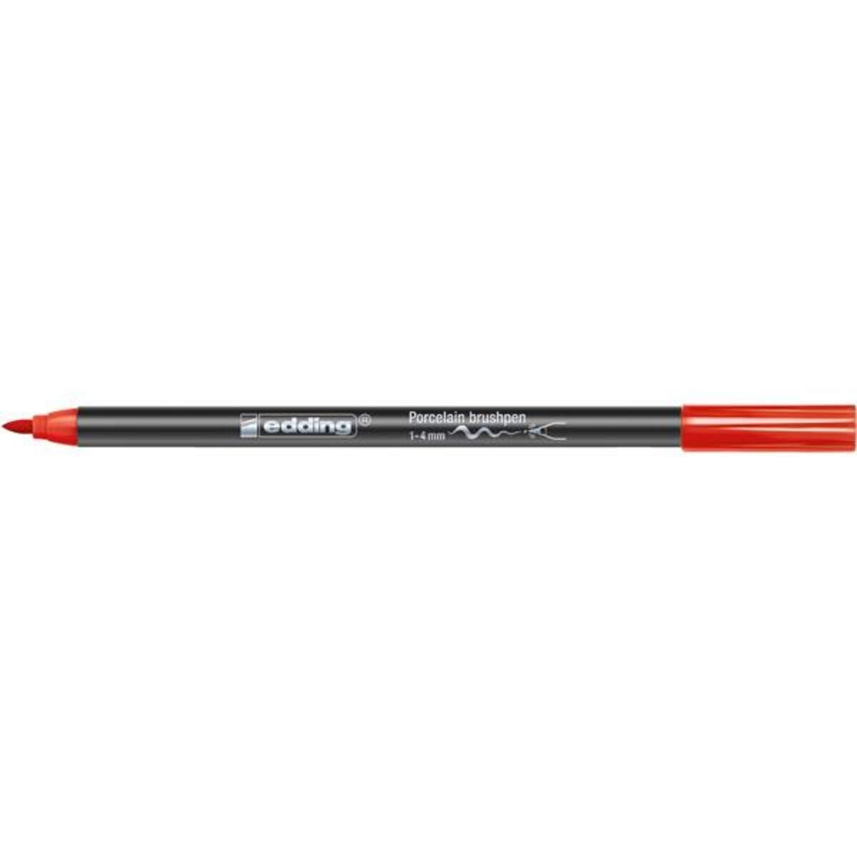 edding 4200 Porzellan Brushpen 1-4mm, rot