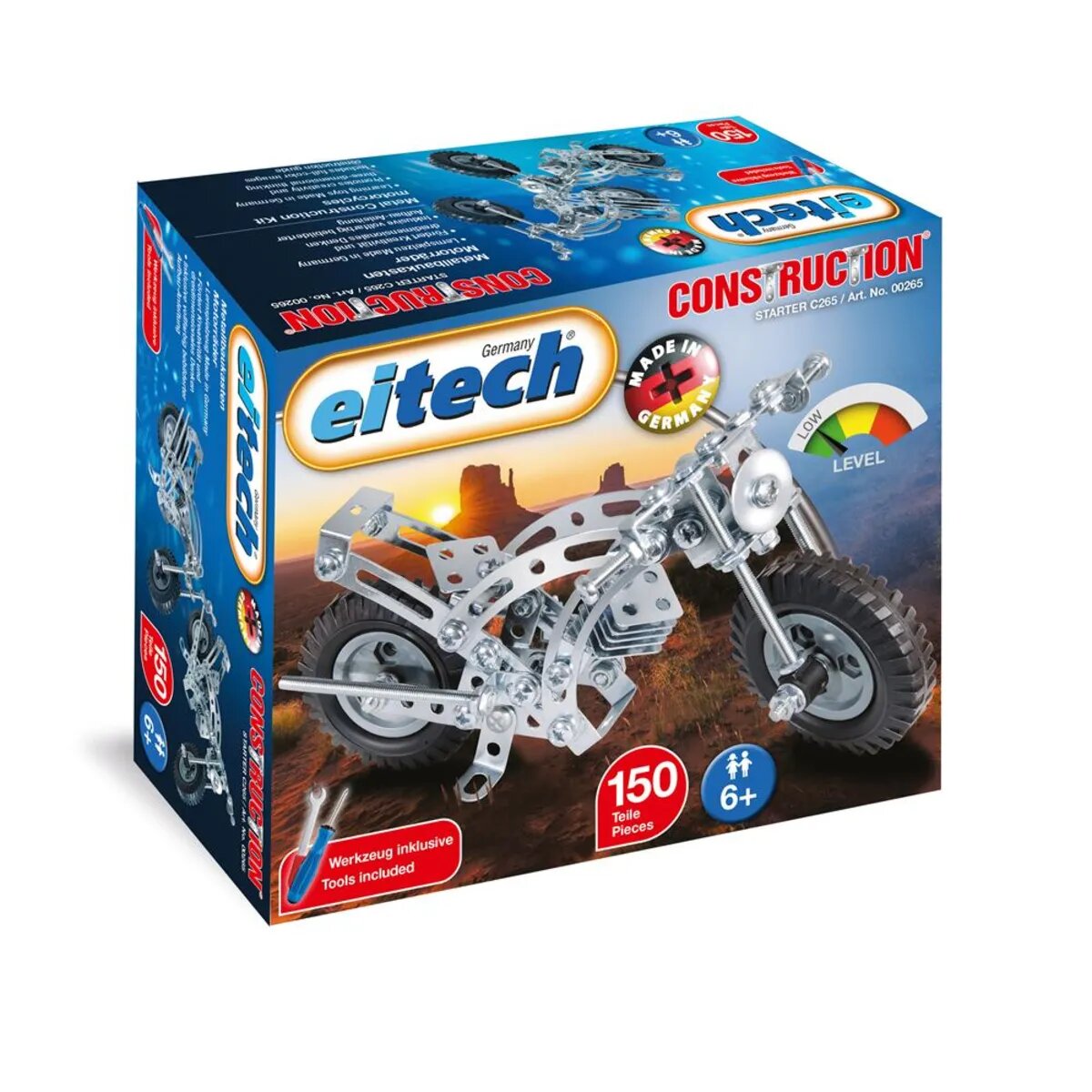 Eitech Metallbaukasten Motorrad, 150 Teile