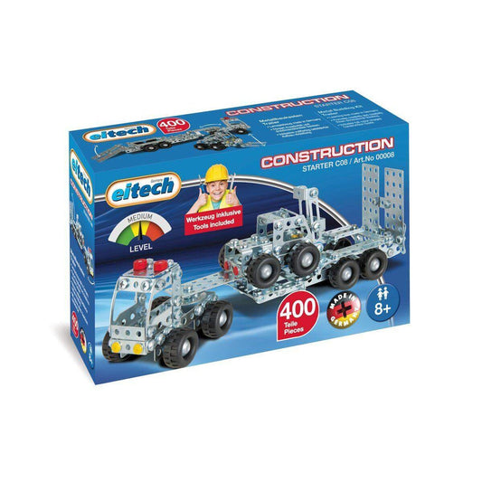 Eitech Tieflader mit Stapler