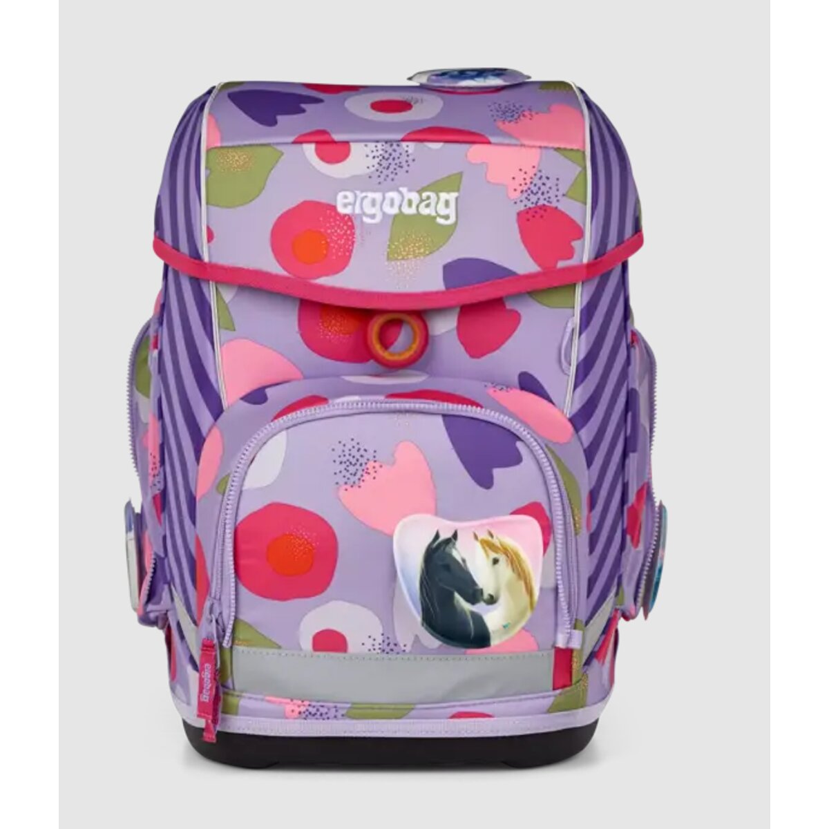 ergobag CUBO Schulrucksack-Set BlütenzauBär, 5-teilig