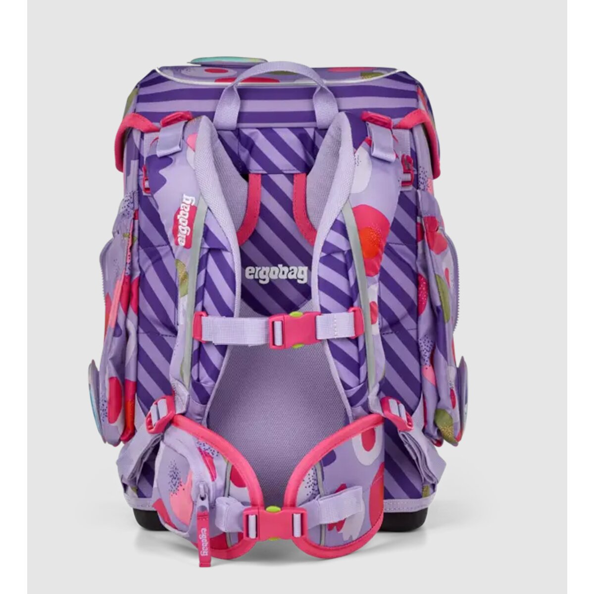 ergobag CUBO Schulrucksack-Set BlütenzauBär, 5-teilig