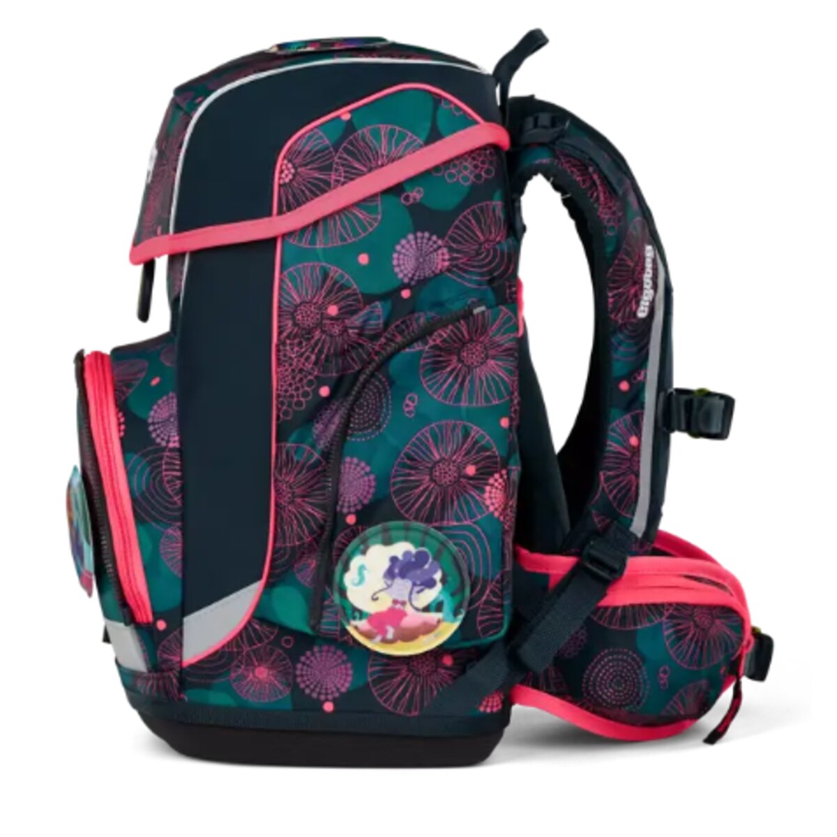 ergobag CUBO Schulrucksack-Set KorallBär, 5-teilig