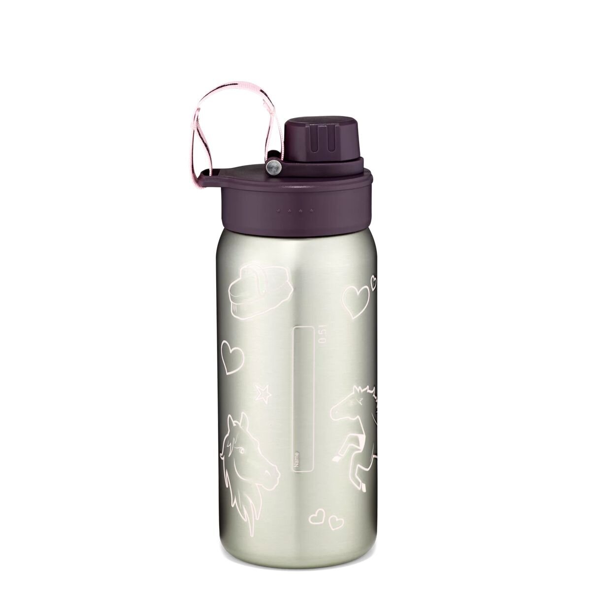 ergobag Edelstahl Trinkflasche Lila, 500 ml