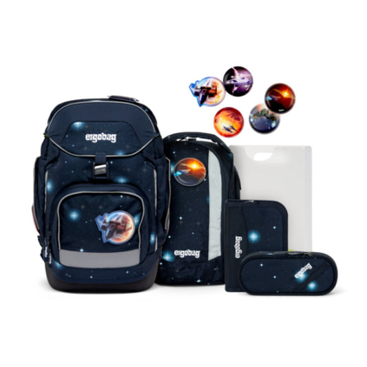 ergobag PACK Schulrucksack-Set GALAXY GLOW KoBärnikus, 6-teilig