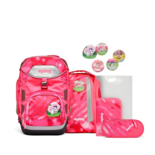 ergobag PACK SPECIAL Schulrucksack-Set KuntBäruntes Einhorn, 6-teilig