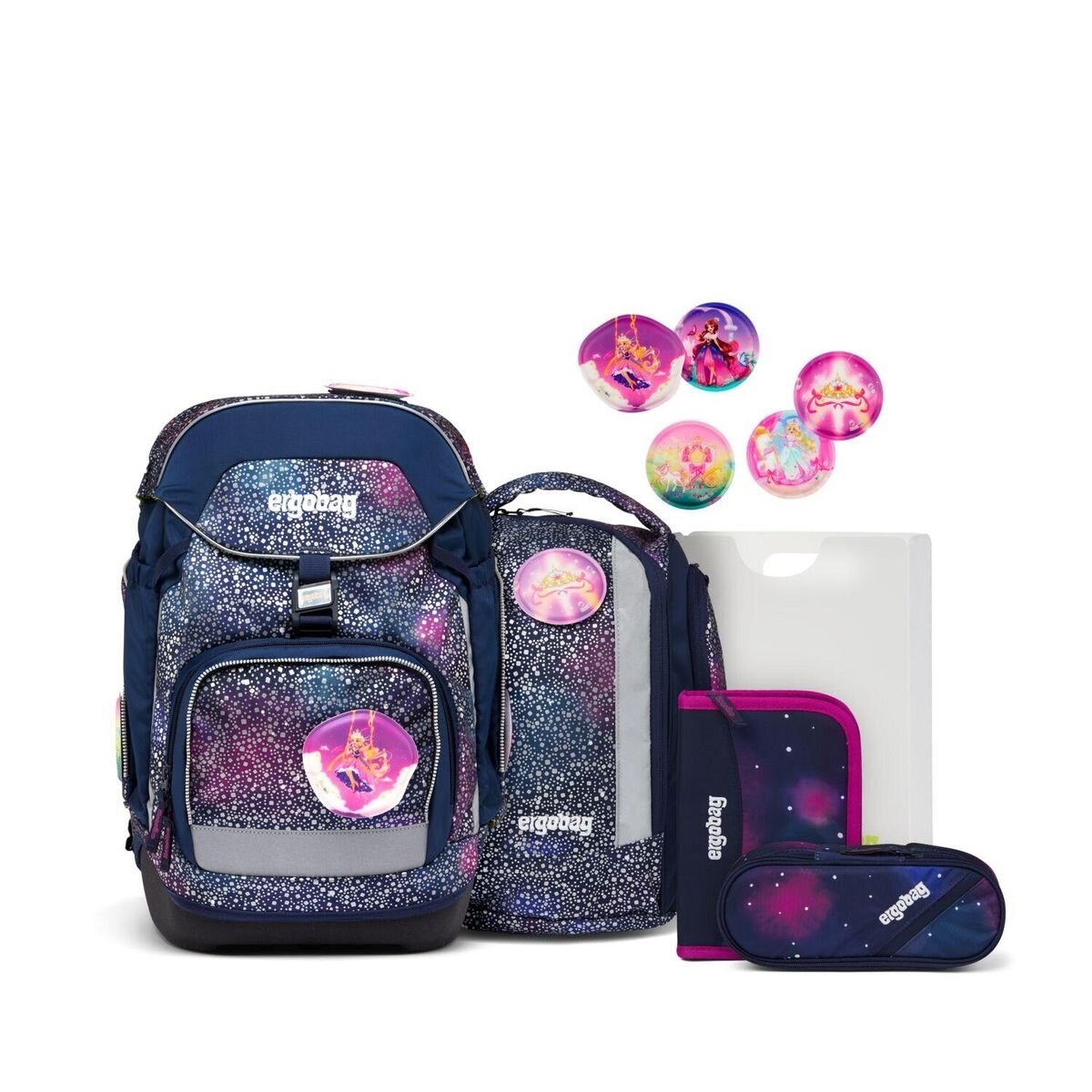 ergobag PACK Schulrucksack-Set SUPER REFLEX GLOW Bärlaxy